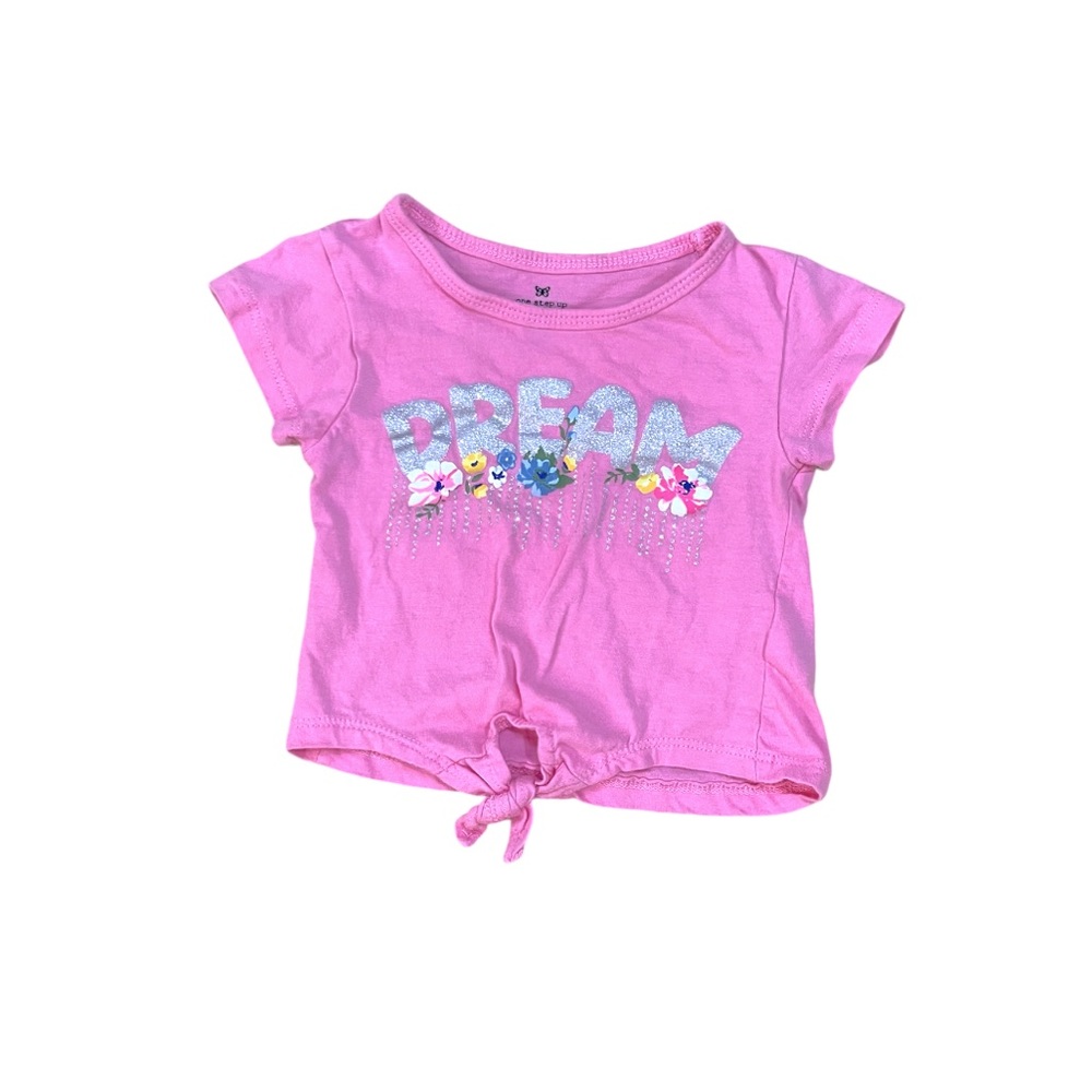 one step up Dream Floral Tie Waist Shirt